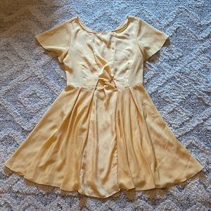 Anthro Treasure by Samantha Pleet Twist-front Cut-out Silky Dress Like New